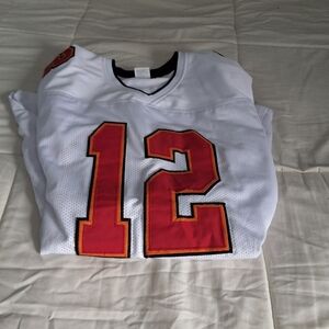 TOM BRADY #12 BUCCANEERS SEWN STITCHED FOOTBALL JERSEY